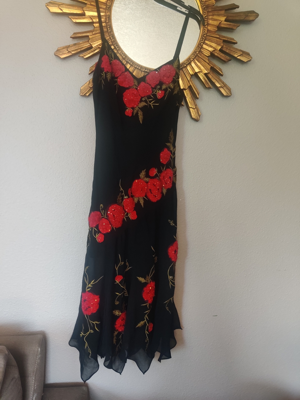 Sue Wong Nocturne Black Slip Silk Dress - Picture 6 of 9